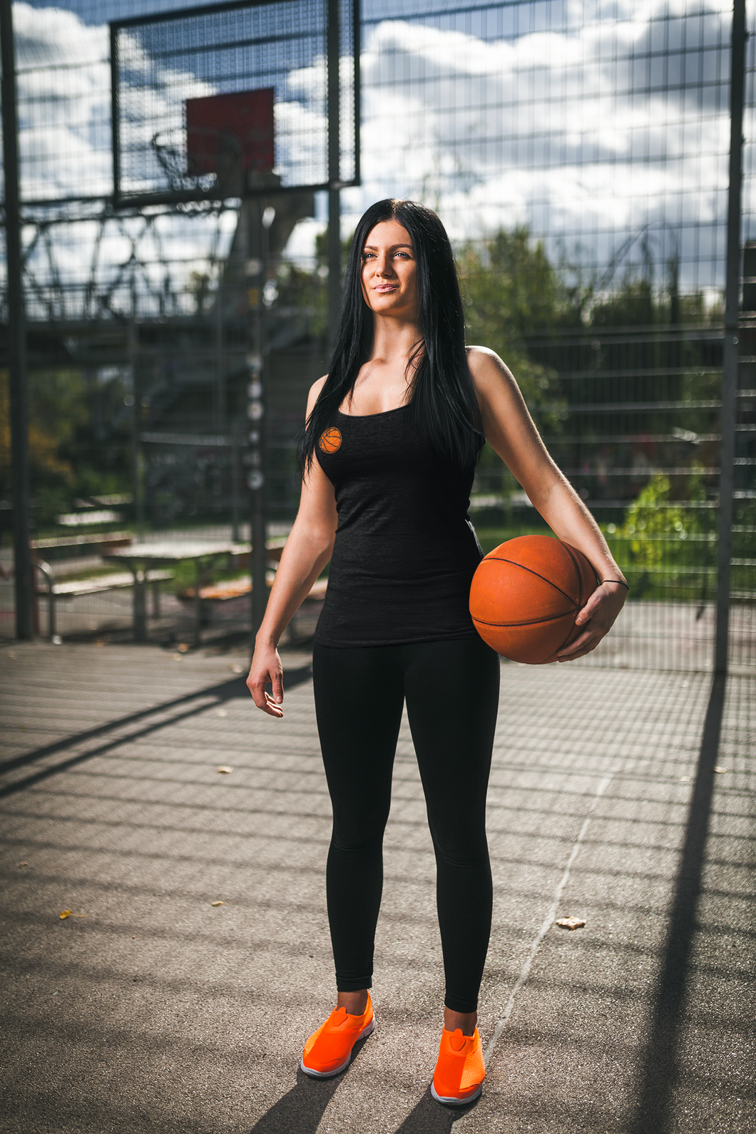 Basketball - Solid Embroidered Cami